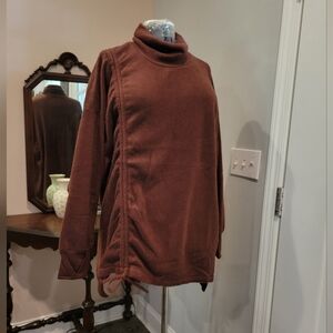 NWT 3X Tahari Rust Fleece Pullover